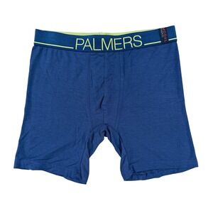 Palmers Boxer Briefs Blue Modal Blend Neon Logo Waistband Mens Small